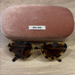 Miu Miu Brown Patterned Sunglasses